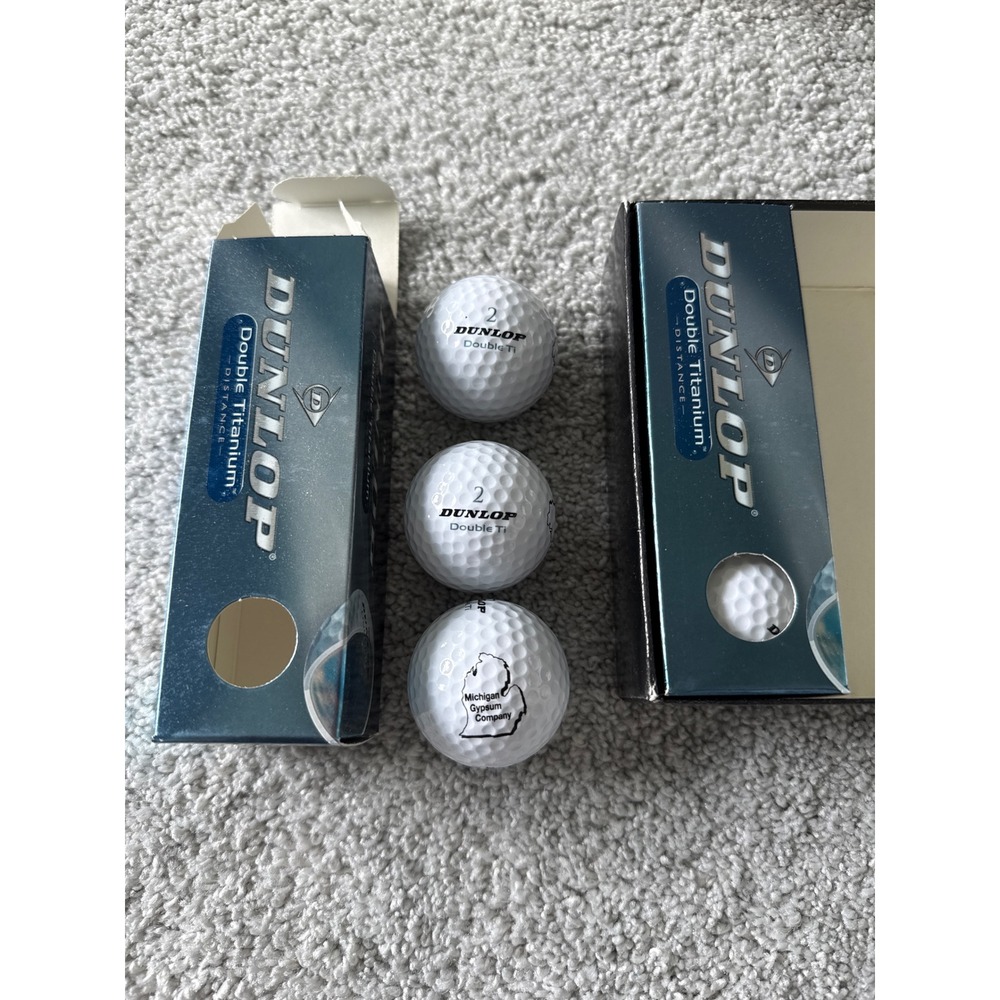 Dunlop Double Titanium Distance Golf Balls Pack Michigan Gypsum Company Logo (6)